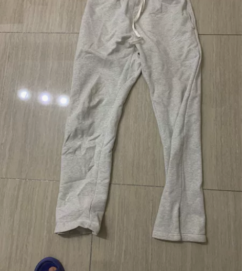  Ask复古刺绣字母灰色裤子高克重加绒 做...