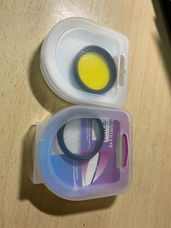 37mm 一片黄滤镜一片nv镜，买回来了大...