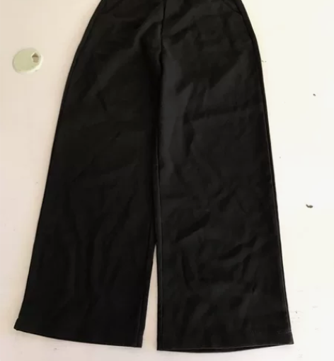 直筒裤女春秋款韩版宽松百搭显瘦西装黑色阔腿...