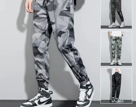 长裤休闲裤男士2022春秋男新款潮牌宽松束...