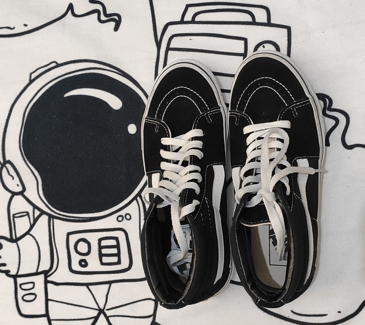 vans 黑白高帮  全新38.5码