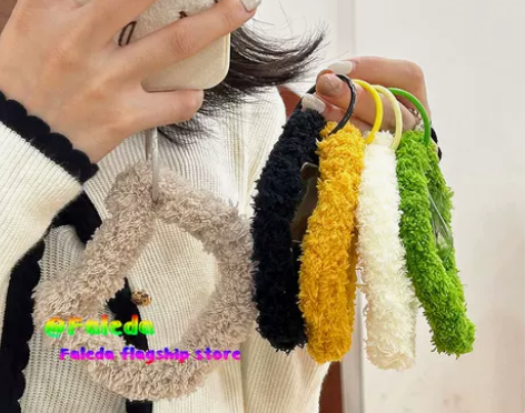 法莱达 秋冬色系猫头手环毛绒手环扣适用于手...