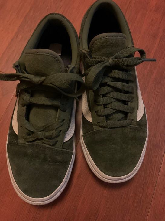VANS范斯Old Skool低帮绿色保暖...