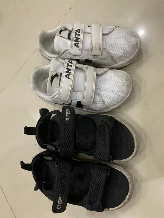 买安踏贝壳鞋28码，送特步凉鞋27码，凉鞋...