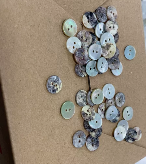 50粒纯台湾进口天然贝壳扣子 10mm  ...