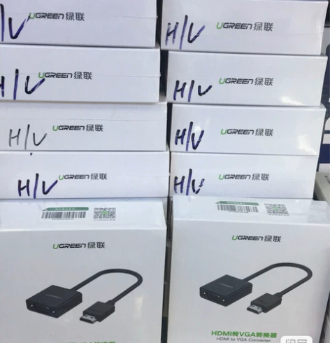 全新绿联HDMI转VGA视频转换器 机顶盒...