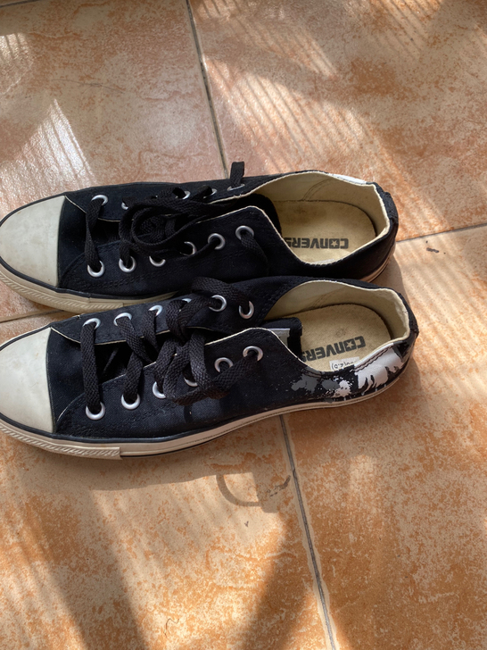 匡威allstar低帮板鞋，深蓝藏青色41...