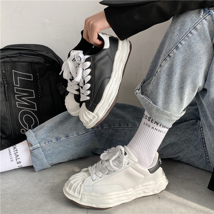 INS溶解板鞋男厚底三原康裕余文乐板鞋情侣...