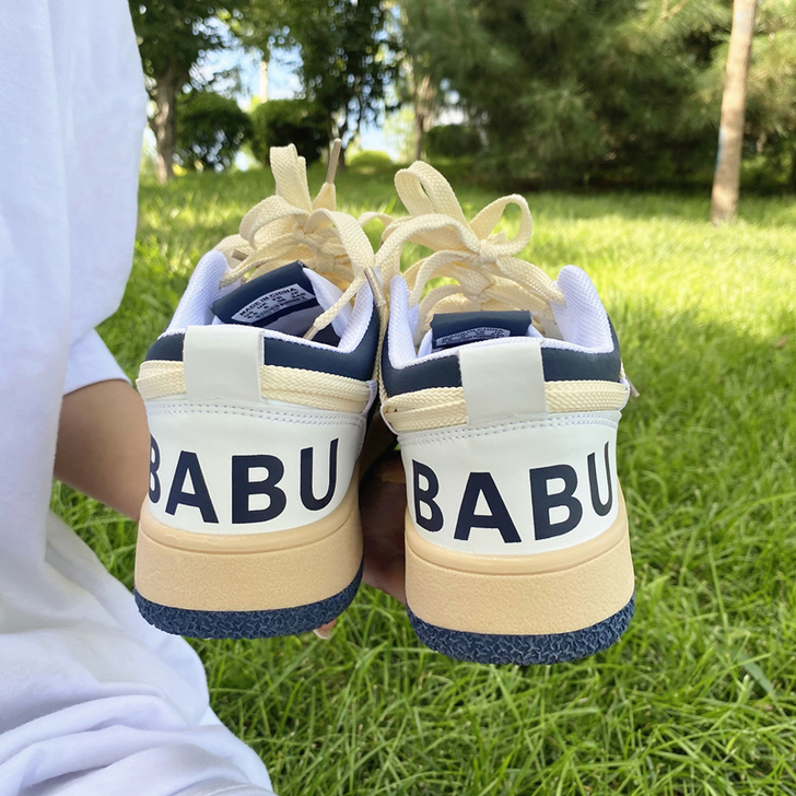 日系chic复古德训鞋女街拍小众拼色休闲小...