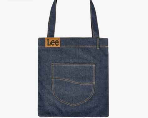 全新Lee经典牛仔帆布包托特包女斜挎包手提...