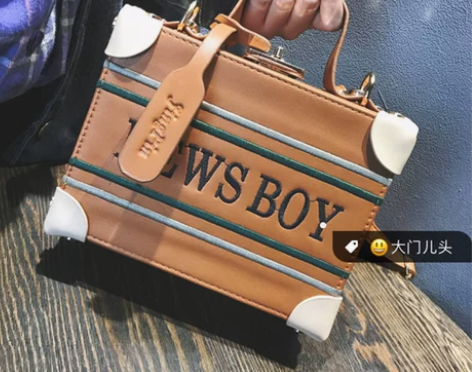 韩国时尚字母小箱包复古手提英伦风单肩女包百...