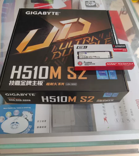 技嘉主板H510M S2 带说明书 拆机空...
