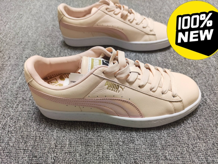 Puma彪马 Basket 女士板鞋 肉粉...