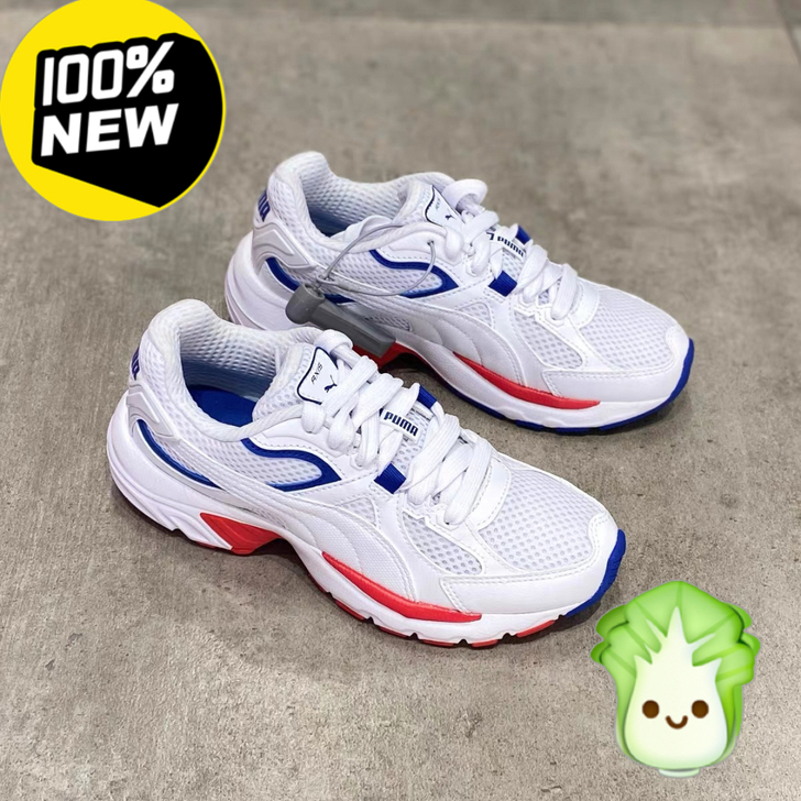 彪马PUMA男子红蓝拼接复古运动休闲鞋透气...