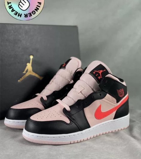 耐克Nike乔丹1aj1黑粉中帮篮球鞋 重...