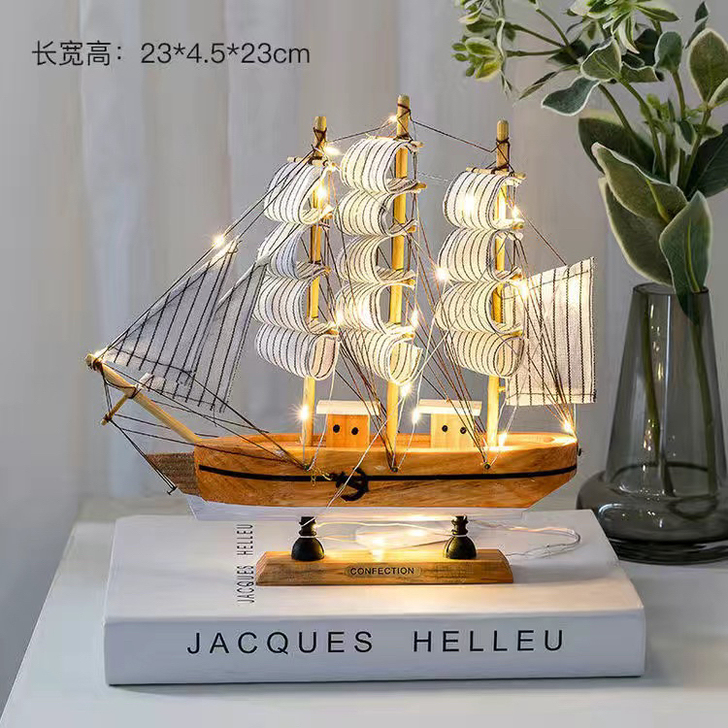 【捡漏】一帆风顺礼物工艺船帆船模型摆件客厅...