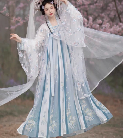 【花不误】茗月萱汉服女齐胸襦裙日常套装刺绣...