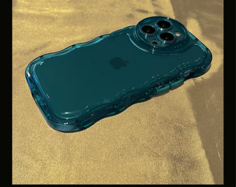 黑色气囊波浪边苹果13手机壳iphone1...