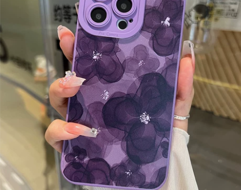 新款适用苹果14的手机壳紫色iphone1...