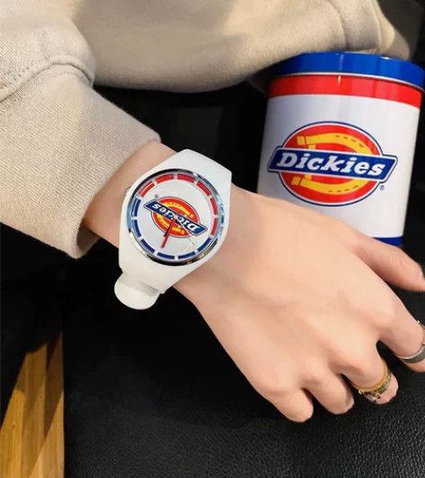 Dickies果冻情侣手表,白色 官网购买...
