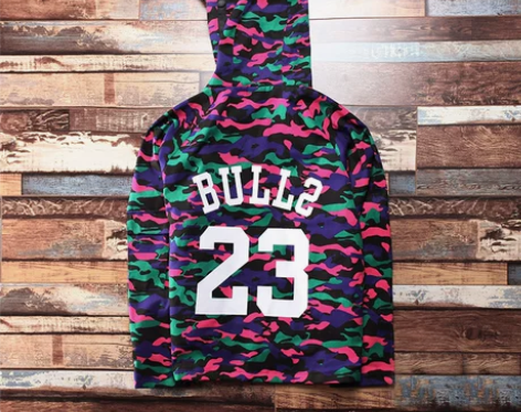 炫彩个性情侣款潮男女连帽风衣嘻哈宽松迷彩服...