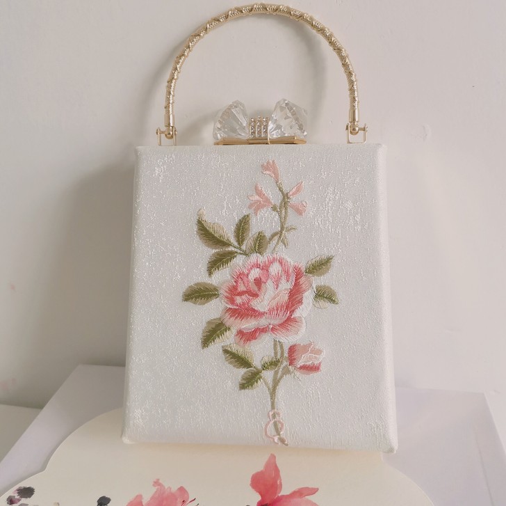 全新自制古风汉服手提包文艺清新旗袍包（预订...