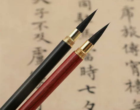 檀木戴帽纯紫毫小楷毛笔，高档精品小楷毛笔紫...
