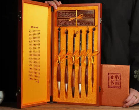 玉水湖笔庄兰亭序毛笔套专业级狼毫套装国画湖...