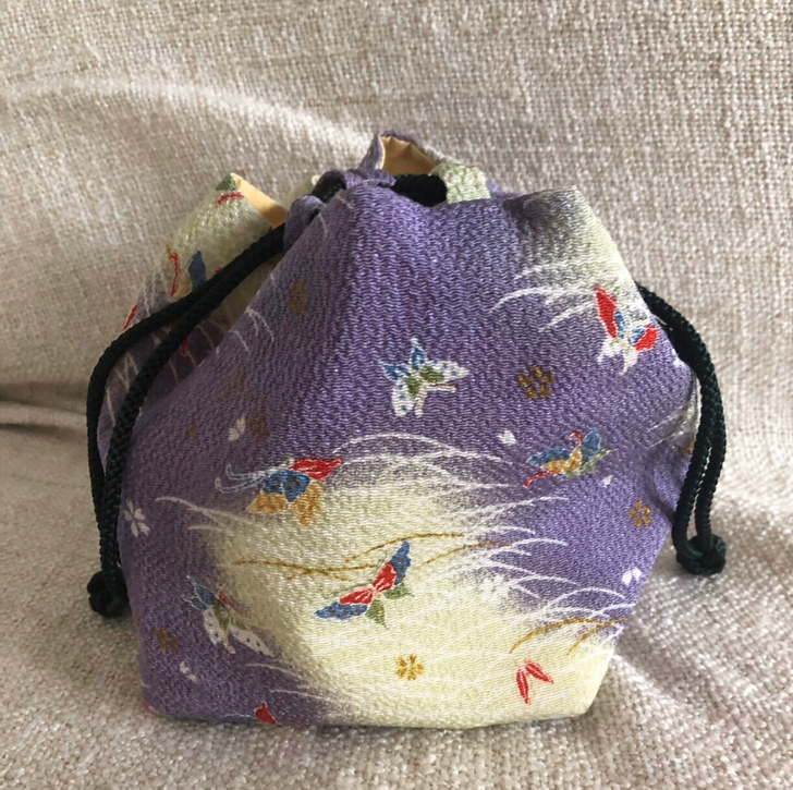 和风包袱皮便当袋 抽绳束口水桶包