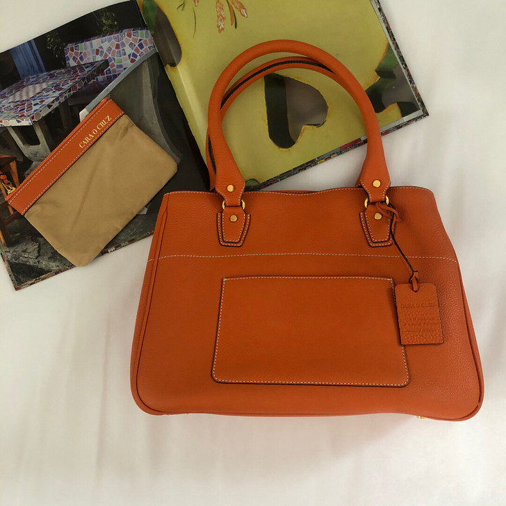 日本中古*CARA O CRUZ*橙色牛皮...