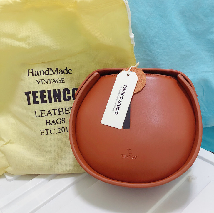 Teeinco 手工真皮包，圆包全新，为朋...
