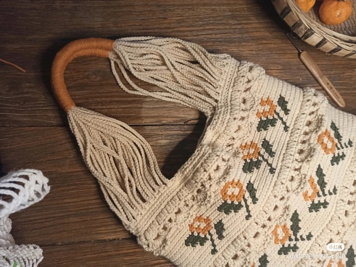 贰猫手造｜原创编织包 [繁花]夏季单肩包