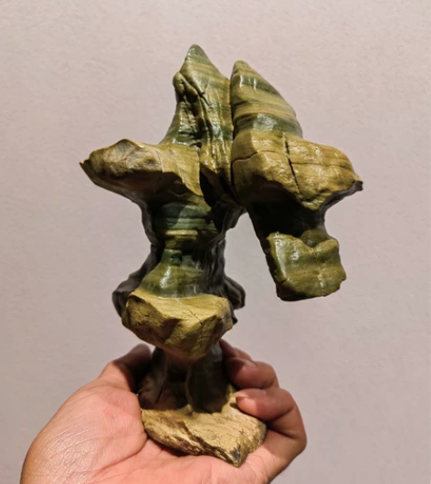 东北松花石,《清供》,古典赏石,传统石形态...