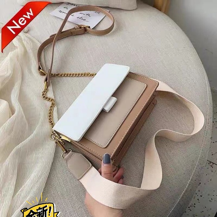 春夏小众超火洋气百搭质感斜小清新 两根肩带...