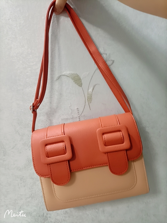 麦瑞迷 泰国剑桥包M号明星同款拼色单肩邮差...