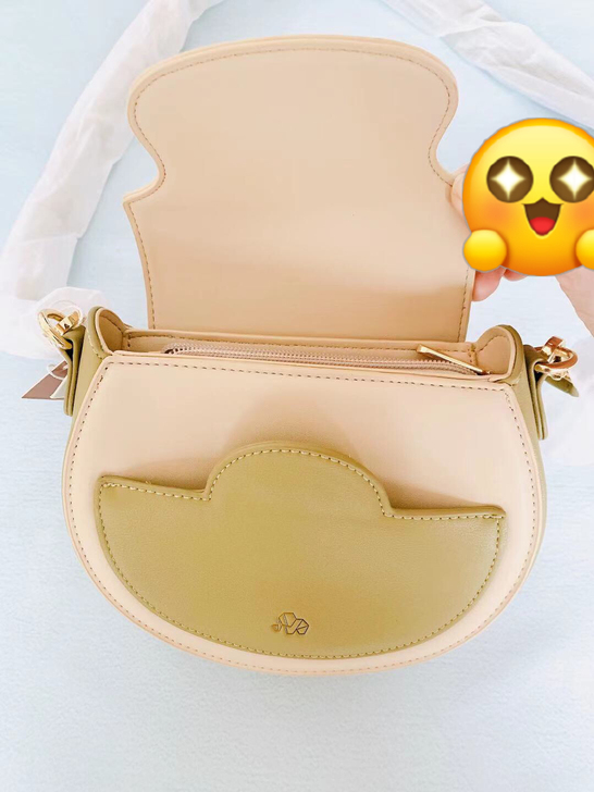 Micocah女士包 小众简约拼色马鞍包