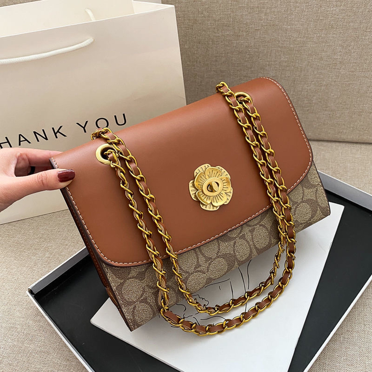 山茶花2020秋冬新款流行链条小方包小众时...