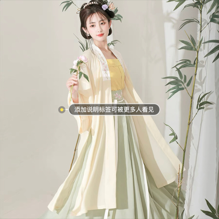 汐裳纪东月棠分家店清风笺多色款宋制汉服三件...