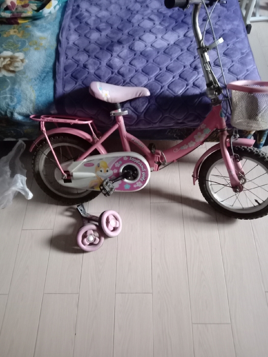 搬家不方便带了辅助轮都有，正常行驶好着呢，...