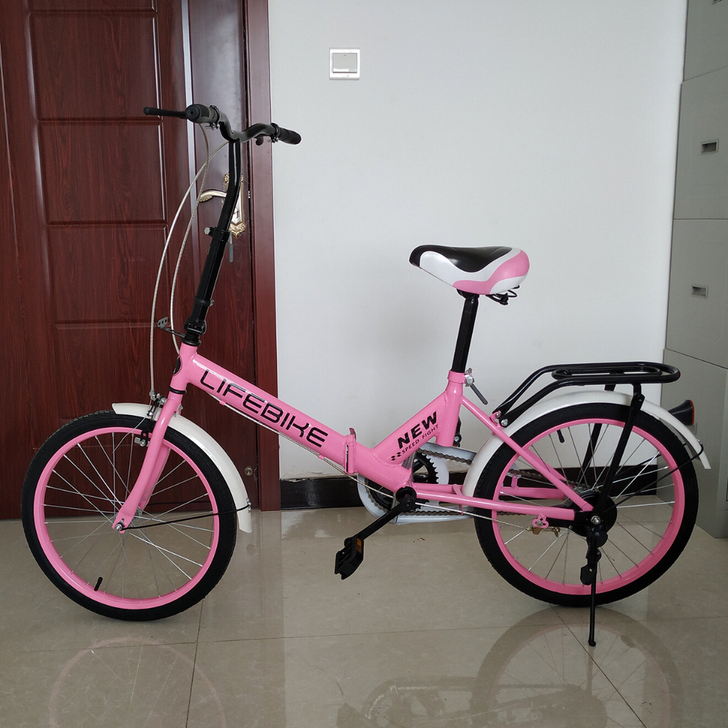 20寸单车脚踏车高碳钢折叠车共享单车bic...