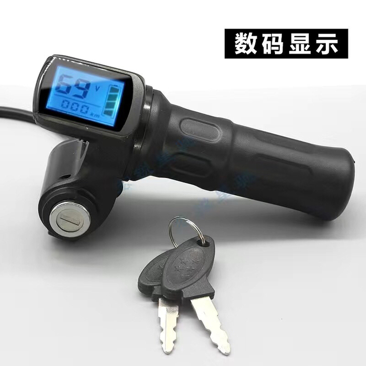 锂电池电动车36v60v数码显示仪表转把