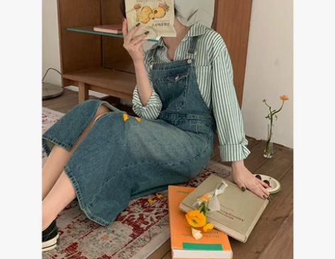 ?西西里安~早春复古up小个子直筒开叉牛仔...