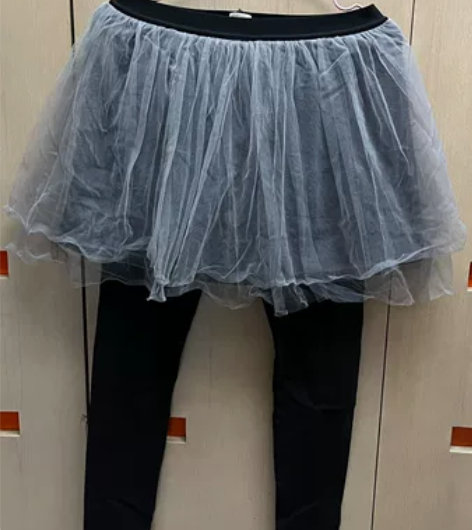 单层假两件蓬蓬裙 藏蓝色，160码，8.5...