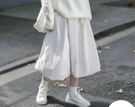 ?艺野系 日系山本风蓬蓬花苞裙女高腰a字显...