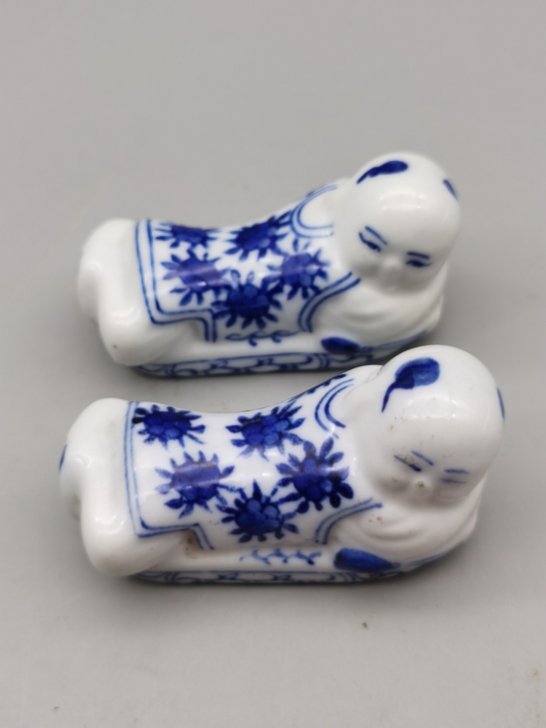 老货笔架笔搁，八十年代童子笔架，纯手绘文房...