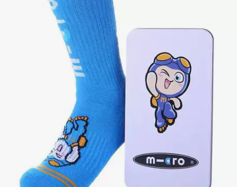 瑞士micro迈古儿童轮滑袜子 儿童运动袜溜冰鞋滑冰旱冰袜...