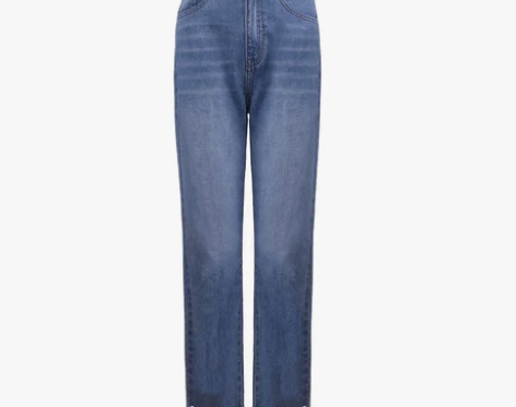 独立虫 巨显腿直好版型高腰设计感直筒复古牛...