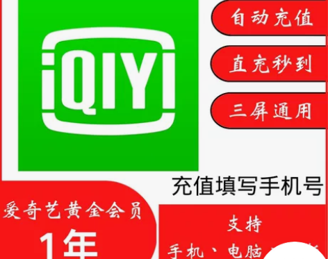 【官方直充】爱奇艺会员1年，直充秒到，支持...