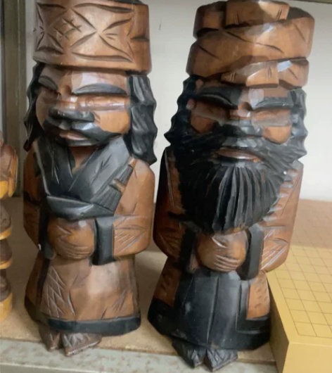 日本回流 北海道木雕 原始土著阿伊努人...