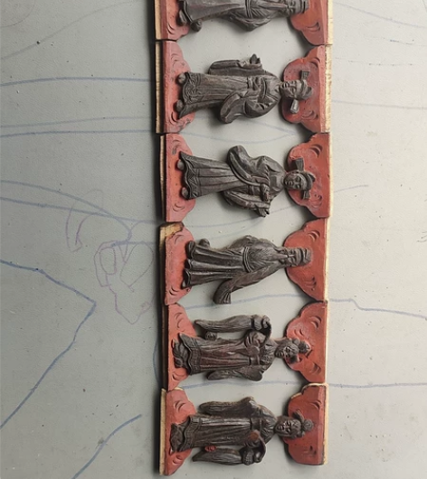 木雕人物结子特价40一个出 二手旧物木雕花...